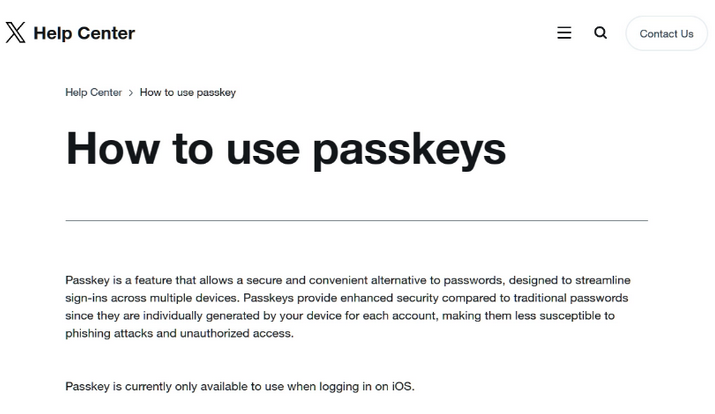 雷波苹果维修店铺分享iOS用户如何通过通行密钥(Passkey)登录 