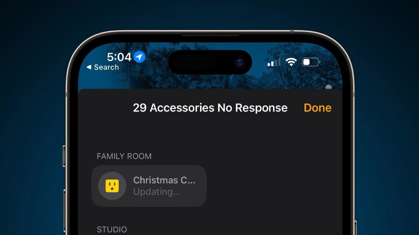 雷波苹果手机维修分享iOS 16.2 用户升级 HomeKit 时卡死怎么办 